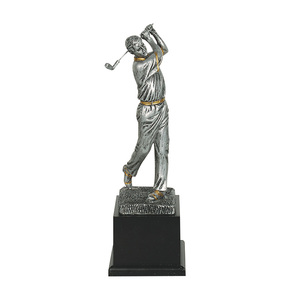 Yeni tasarım reçine Golf kupa gümüş adam heykeli spor Mini kaplama kupa Golf yarışması faaliyetleri için kupa kupası ödülleri - Product Image 5