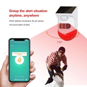 图雅WiFi户外太阳能PIR运动传感器120分贝户外红外家庭报警探测器人体运动探测器传感器 - Product Image 6