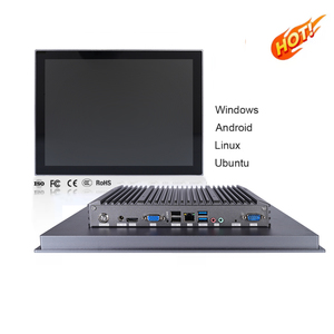 Personalizzato 12.1 pollici SSD industriale tutto In uno Pc Hmi Pc Linux Touch Panel Mini Pc con schermo Display capacitivo del Computer