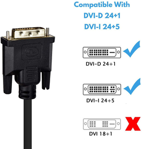 Cavo Video da 1.8M DVI a VGA 6 piedi DVI 24 + 1 Pin maschio DVI-D a VGA 15 pin cavo linea per collegare il proiettore dello schermo del Monitor del Computer - Product Image 4