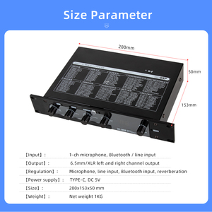 OEM Portable 99DSP Digital <strong>Audio</strong> Effector Stereo Sound Debugging-free Beautifying <strong>Microphones</strong> Bluetooth Reverb Effects - Product Image 6