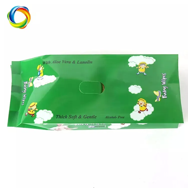 China Made Custom Logo Laminierte Kunststoff Seiten zwickel Tasche Kinder Baby Wet Wipes Verpackung Taschen