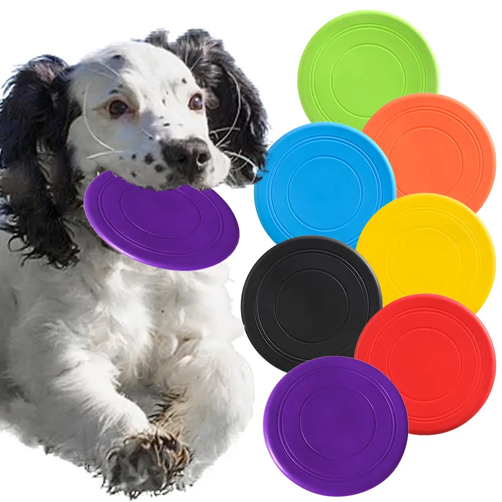 犬のフリスビーカスタムロゴ犬のためのハイフライングエアロダイナミックディスク子犬軽量フローティングフリスビー