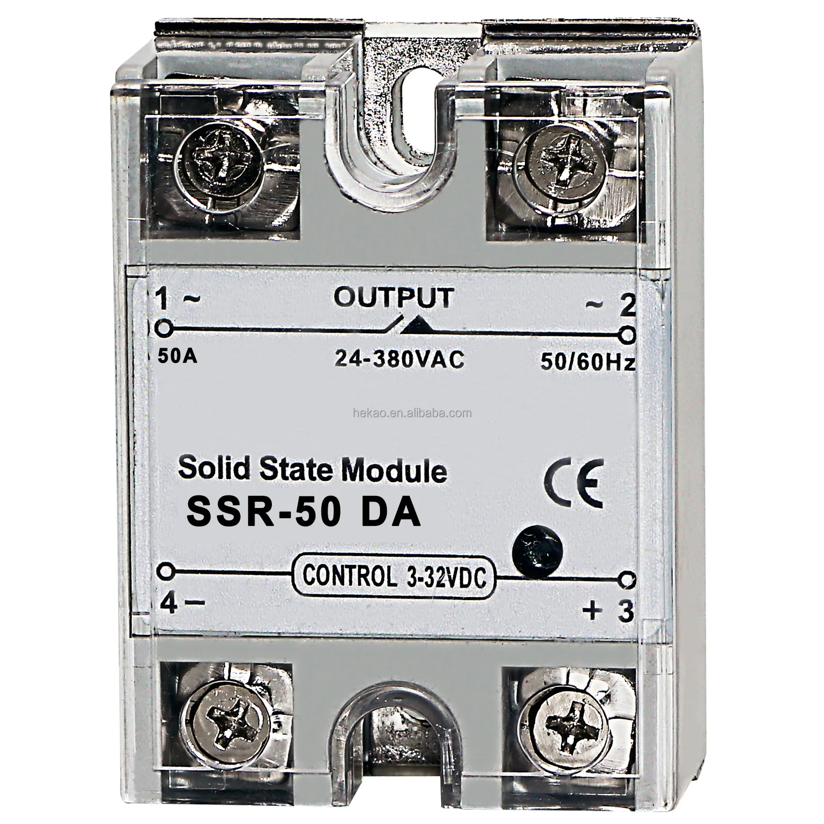 50A SSR Relay general purpose LED DC Control AC Protective Single Phase Solid State Relay