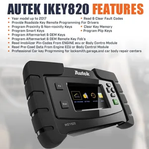 Original Autek IKey820 OBD2 Car <strong>Key</strong> <strong>Auto</strong> <strong>Key</strong> <strong>Programmer</strong> Universal Professional Tool Car <strong>Auto</strong> Scanner Diagnostic Tool Ikey 820 - Product Image 3