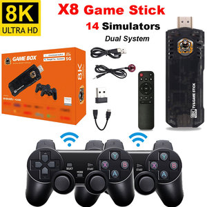X8TVゲームスティック8KHDRWifiファイアスティックレトロゲームコンソールforPS1 PSP N64 GBA AndroidTV Box for Netflix Youtube