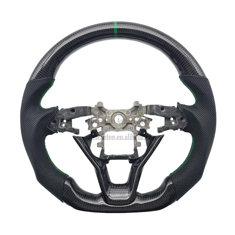 8 Gen carbon fiber+perforated leather+green stripe stitching