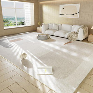 लिविंग रूम के लिए बड़े क्रीम न्यूनतम अमूर्त क्षेत्र रग नॉन-स्लिप सॉफ्ट प्लग के लिए लिविंग रूम सोफा कॉफी टेबल होम सजावट मशीन बनाई गई - Product Image 2