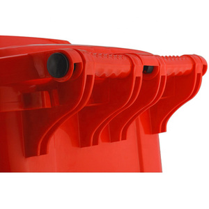 Yüksek kaliteli açık dikdörtgen atık çöp kutusu 120/240L yeşil/mavi/kırmızı/sarı renkler ayakta depolama kova yapısı - Product Image 4