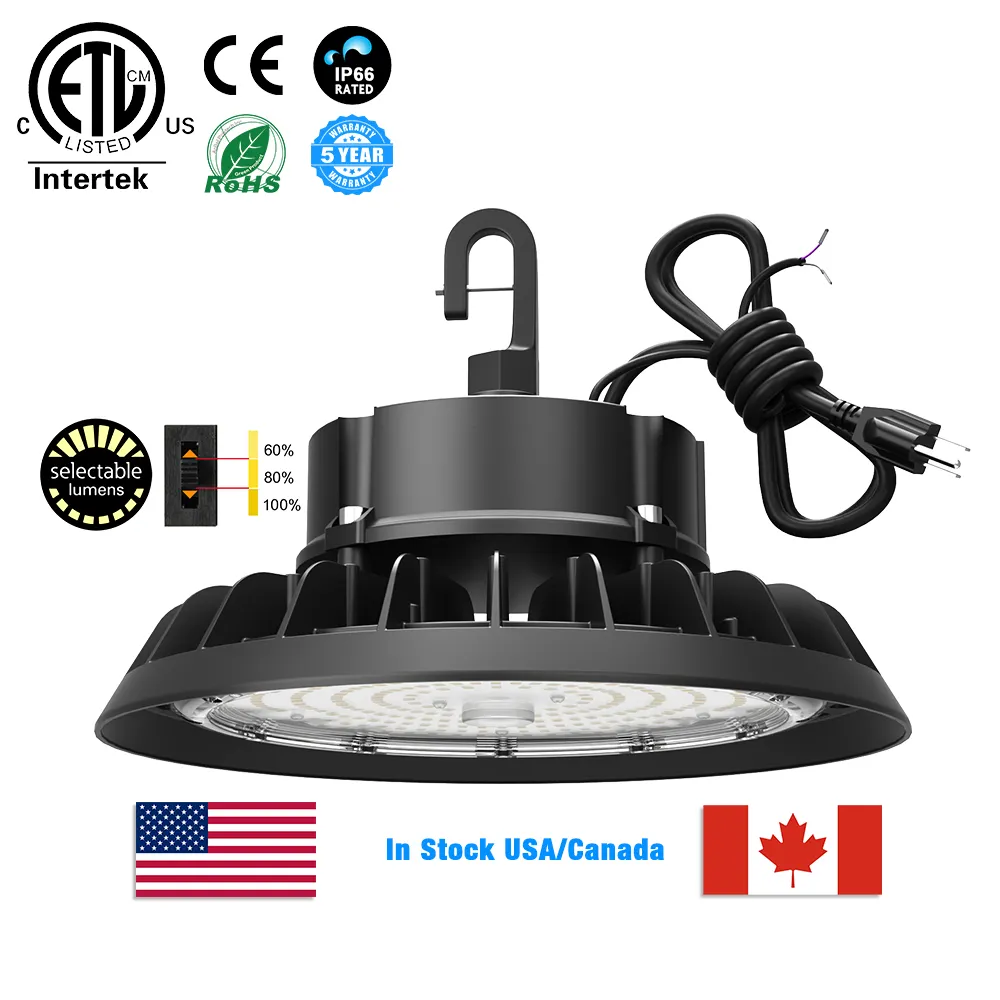 CE ROHS DLC 프리미엄 1-10V 희미한 100W 150W 200 와트 UFO Led 하이 베이 빛