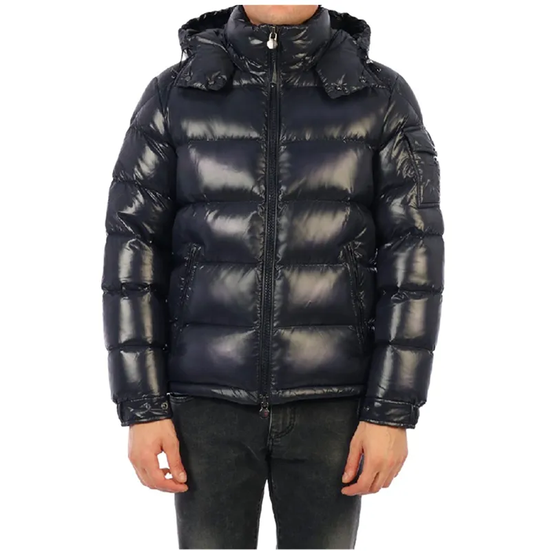 Chaqueta informal para hombre, Parka acolchada a la moda para invierno, abrigos Bomber cortos con estampado y etiqueta personalizada, novedad de 2022