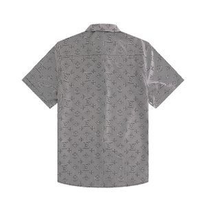 夏季休闲花式涤纶名牌短袖男式服装马球领衬衫 - Product Image 2