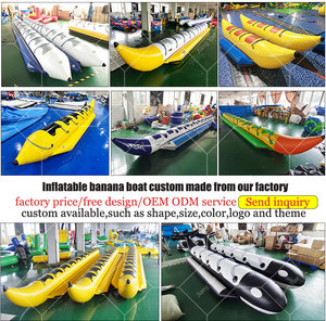 PVC Inflatable Ocean ลอยไรเดอร์ 6 ที่นั่งปลา Towable Tube Inflatable Flying ปลาน้ำกีฬาเกม - Product Image 3
