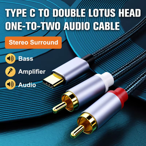 HiFi声音3.5毫米Aux RCA公同轴音频电缆AUX XLR插孔适配器Y分路器，适用于手机MP3平板扬声器-适用于声音设备 - Product Image 6