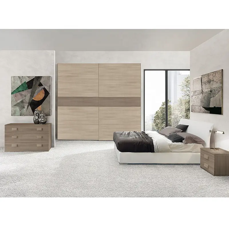 Juego de dormitorio moderno, muebles de madera, venta al por mayor, nuevo modelo, 20MAA063, 2020