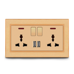 Interruptor de luz de pared estándar del Reino Unido, controles de botón pulsador, toma de corriente roja, blanca, OEM ABS SDK, tecnología moderna, productos eléctricos - Product Image 5