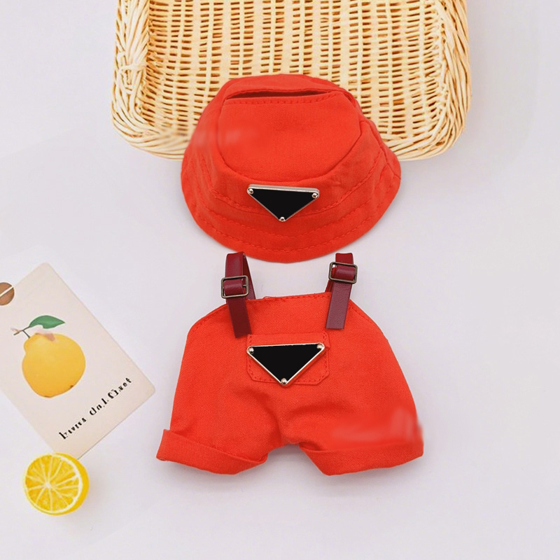 Orange bucket hat + overalls (without doll)