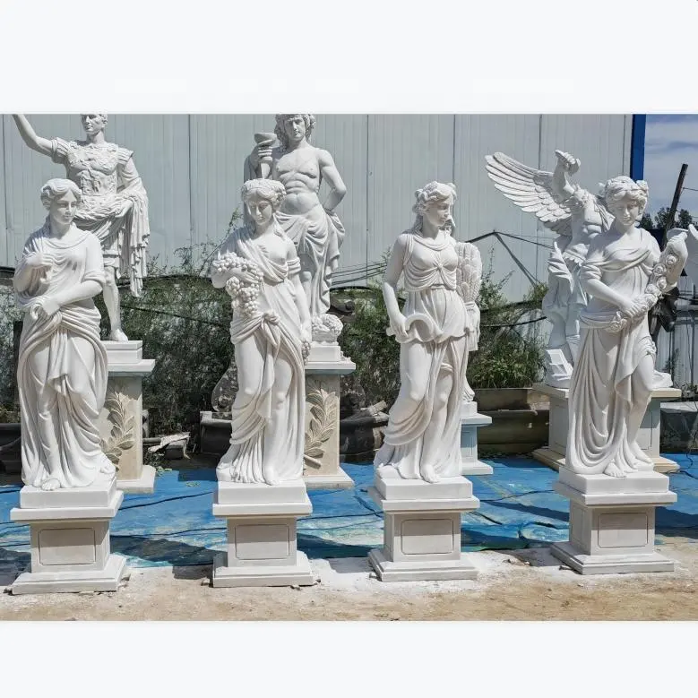 Мраморные садовые греческие статуи воспроизводства мальчиков и девочек