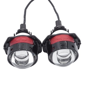 Araba projektör Lens 3.0 LED Bi Led projektör 3 inç yüksek ışın üç lamba bardak sıcak beyaz Bi Led projektör - Product Image 2