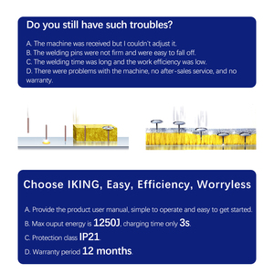 IKING Efficient CD Stud <strong>Welder</strong> for Insulation <strong>Pin</strong> Welding With Warranty