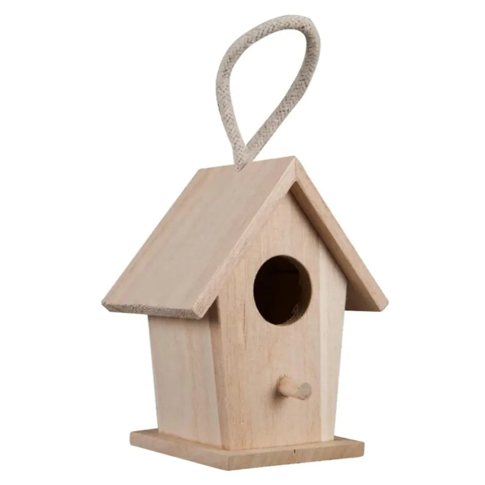 12 Pack Unfinished Hanging Birdhouse , Outdoor Nesting Boxes Use colorful paints to decorate this birdhouse