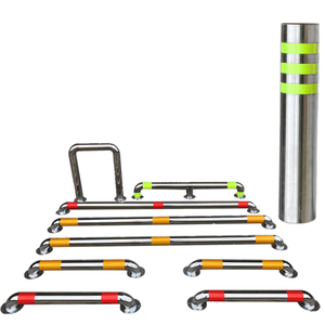 Hướng dẫn sử dụng thép không gỉ phản chiếu hàng rào giao thông khóa với ánh sáng 51x500mm thiết bị đỗ xe thiết yếu - Product Image 1