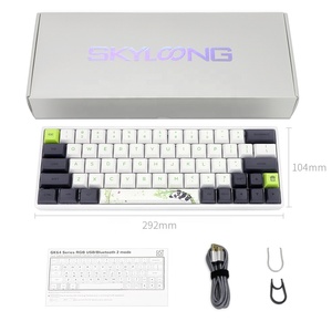 Skylong GK61 61 Tasten optisch verkabelte mechanische Tastatur Hot Swapping RGB Backlist für DIY-Programmierung Alle Tasten funktionieren über einen Treiber