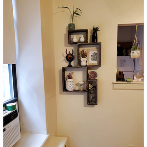 <span class=keywords><strong>2025</strong></span> Bán hàng nóng trang trí tường mộc mạc 4 <span class=keywords><strong>Cube</strong></span> treo tường bóng hộp mộc mạc nổi kệ gỗ hiển thị kệ Bóng hộp - Product Image 4