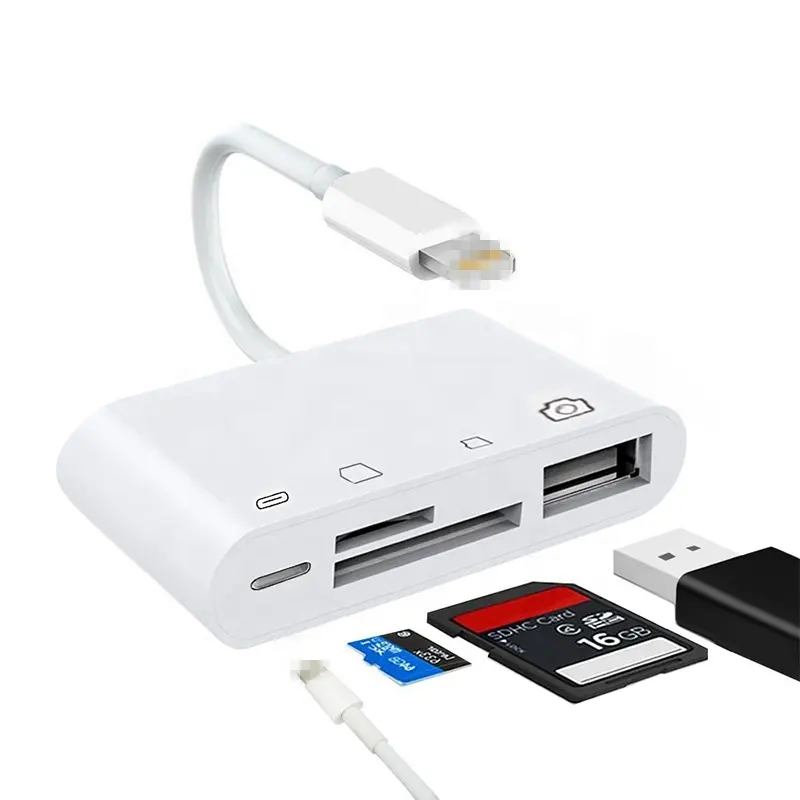 4 in 1 8Pin SD TF Kartenleser USB3.0 OTG Kamera Verbindungs kit für iPhone iPad arbeiten mit Hubs Tastaturen Audio Ethernet