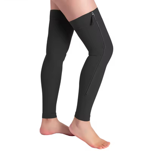 Fábrica personalizada Graduado Clase 2 Sin pies 23-32 mmHg Hinchazón Muslo Alto Nylon Cremallera Medias de compresión para venas varicosas - Product Image 3