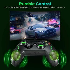 Xbox kablolu denetleyici Slim ve PC Windows 360/360, 7,8 ile uyumlu çift titreşim Turbo ile Xone Gamepad joystick için 10,11 - Product Image 6
