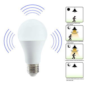A60 A19 5W AC110-265V LEDレーダーモーションセンサー電球ライトコントロールセンサーLED電球A60 E27 /B22 - Product Image 6