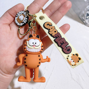 Garfielded Keychain phim hoạt hình mèo xe <span class=keywords><strong>Keyring</strong></span> Túi Clip Quà Tặng bán buôn - Product Image 6