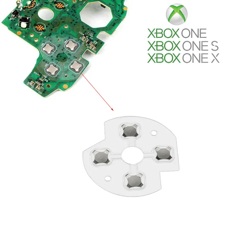 ปุ่ม D-Pad สำหรับ Microsoft Xbox One,สติกเกอร์ฟิล์มนำไฟฟ้าทรงโดมโลหะสำหรับเปลี่ยนตัวควบคุม XBOX ONE