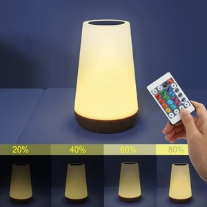13 renk değiştiren RGB USB şarj edilebilir gece lambası kısılabilir başucu lambası dokunmatik yatak odası akıllı ev PC için malzeme LED ışık - Product Image 2