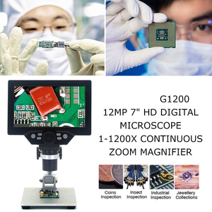 G1200 12MP数码显微镜1-1200X连续变焦放大镜光学仪器7 "高清视频显微镜 - Product Image 3