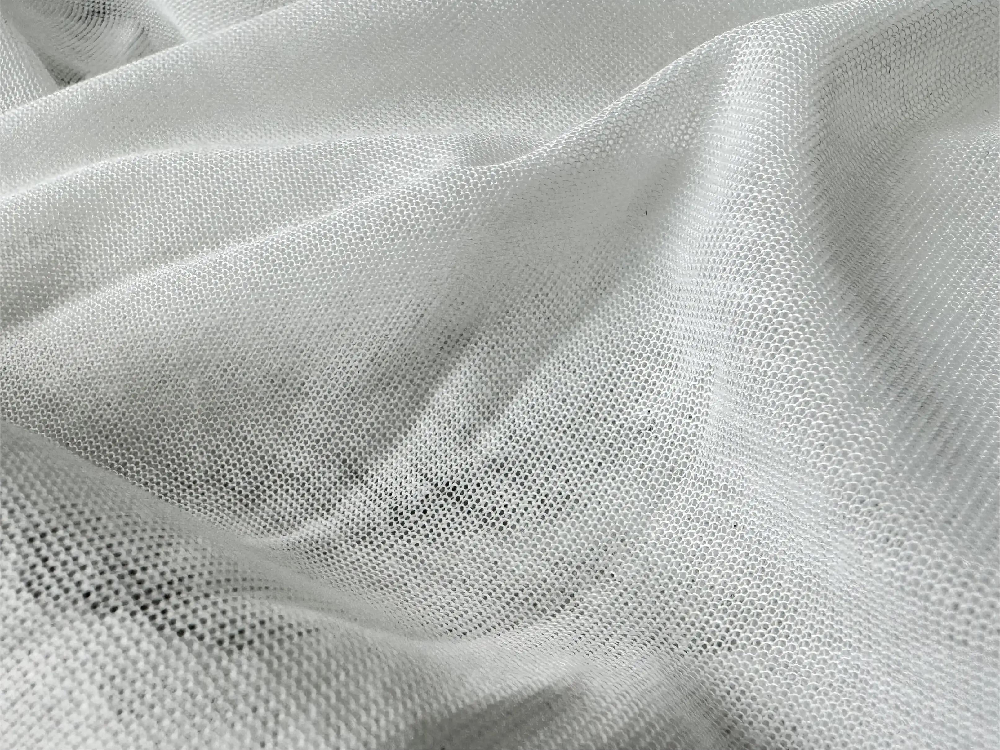 Color blanco de punto 100gsm 220cm cubierta de tela para colchón y almohada