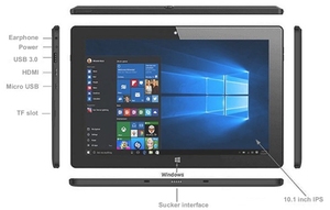 金属キーボード頑丈なwin10タブレットPCを備えた新しいウィンドウ10タブレットデュアルブーツ - Product Image 2