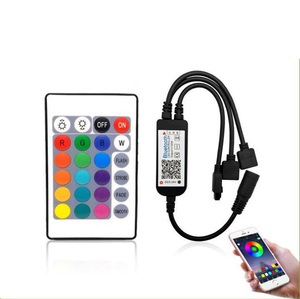 4-контактный RGB контроллер для светодиодных лент, 5-24 В постоянного тока, беспроводной инфракрасный пульт дистанционного управления через приложение - Product Image 5