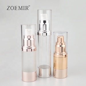 15ml 30ml 50ml <strong>Deluxe</strong> Gold Silver Airless Pump Bottle with Custom Logo Printing for Essential <strong>Oils</strong> Serums Skin Care Products - Product Image 4