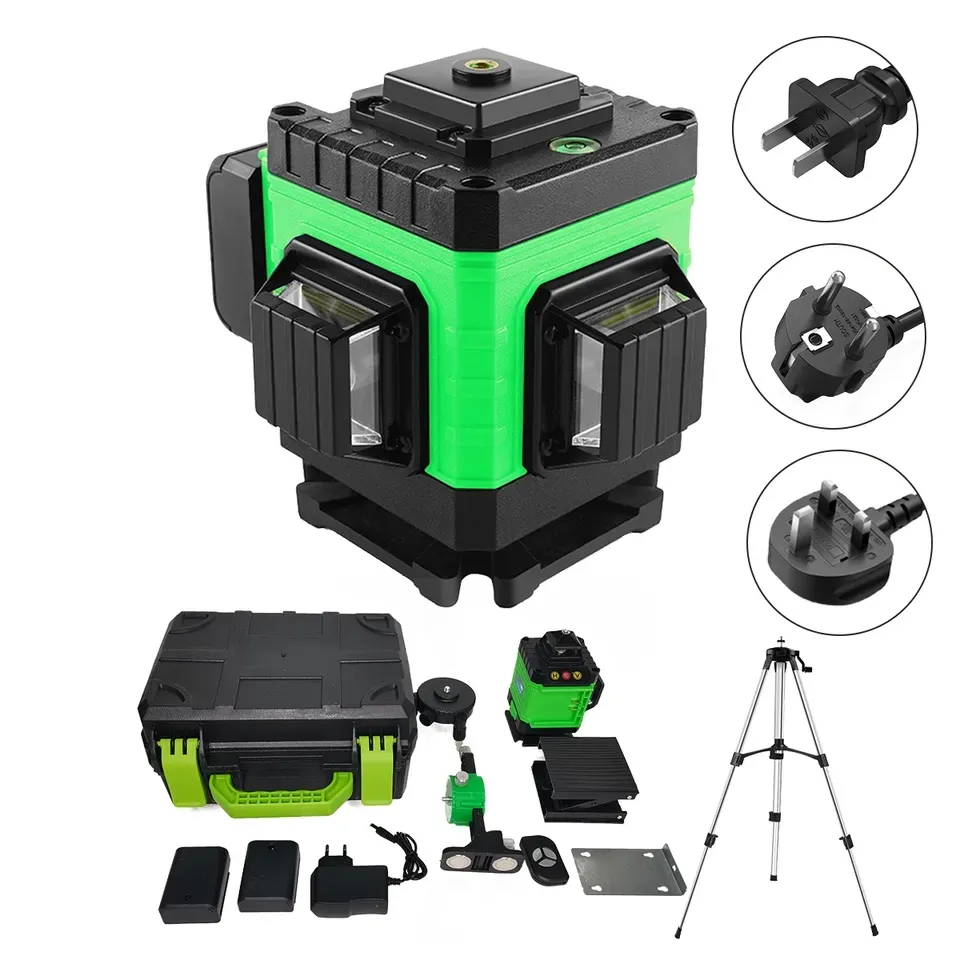 Wuki 12 Lines 3D Green Laser Level Meter Horizontale und vertikale Querlinien Selbst nivellierende Laser nivellierung für den Bau