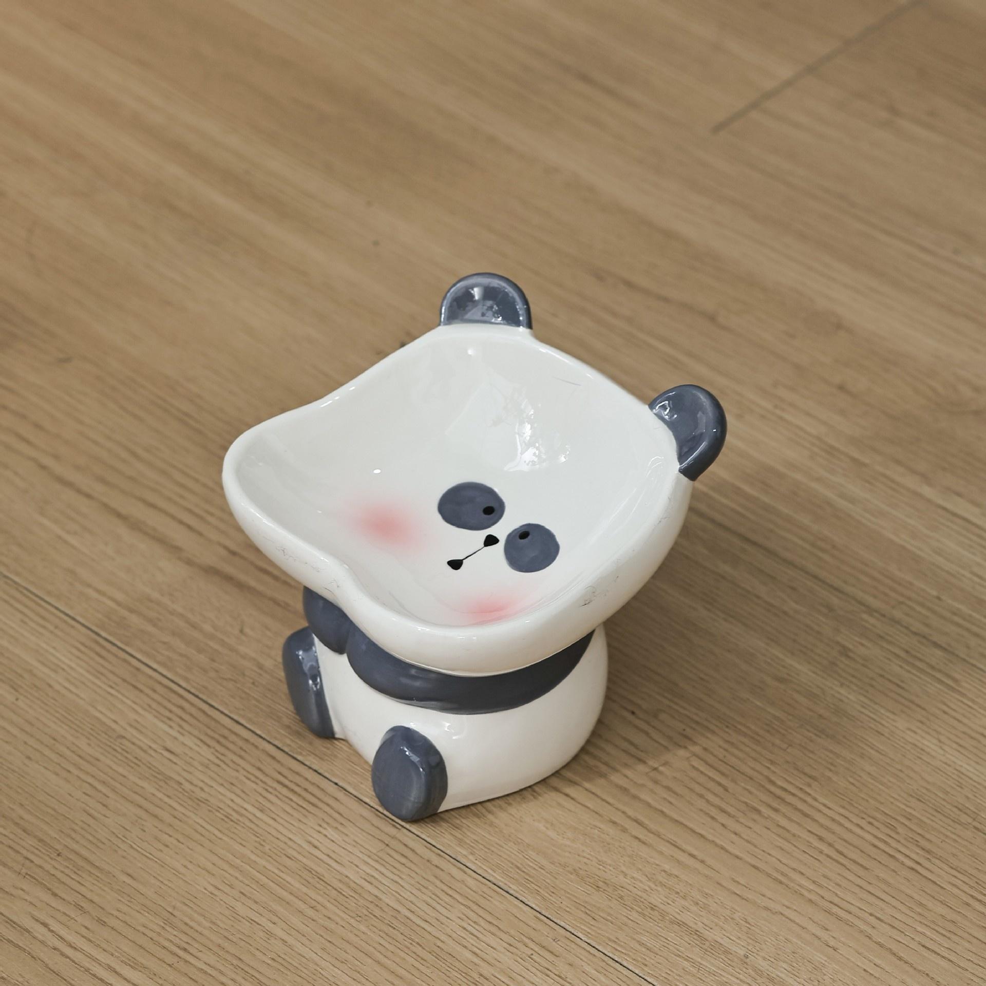 Panda gris - Bouche plate noire
