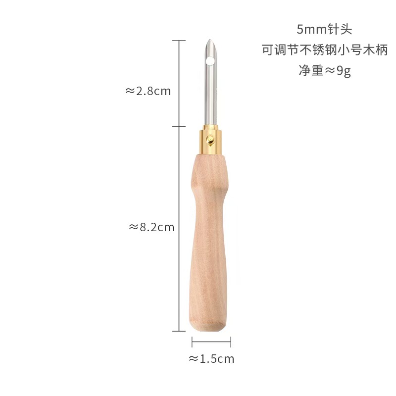 Petit manche en bois réglable en acier inoxydable de 7 à 5 mm