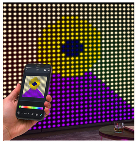 400 LED Pattern and Text Programmable Music Sync Smart LED Curtain Lights String con APP e Controller remoti - Product Image 4