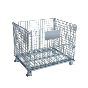 Chất Lượng Cao Nhúng Nóng Kẽm Sắt Thép Kim Loại Lồng Kho Lưu Trữ Lưới <span class=keywords><strong>Container</strong></span> Dây Giỏ - Product Image 1