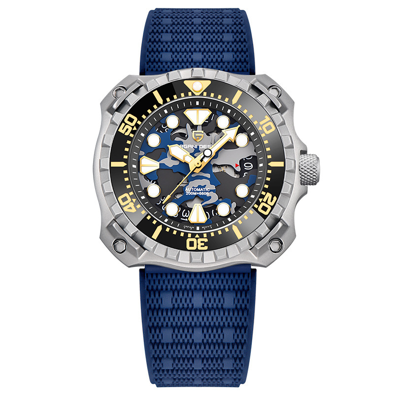 Titanium shell blue face