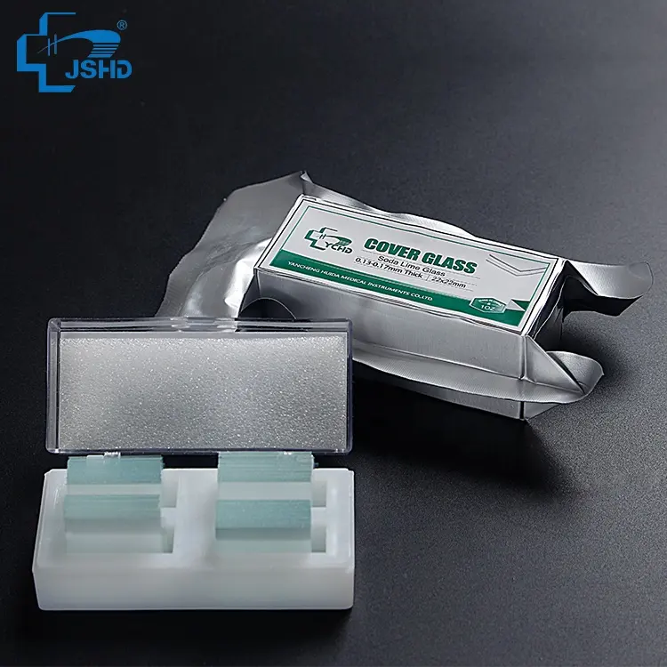 Boro.3.3-cubierta de cristal para microscopio médico, cubierta de cristal deslizante para microscopio