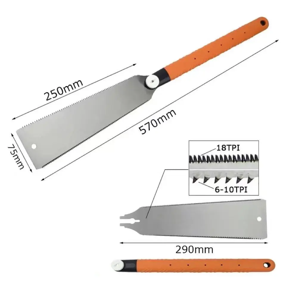 Scie à main japonaise à Double tranchant, outils pour le travail du bois