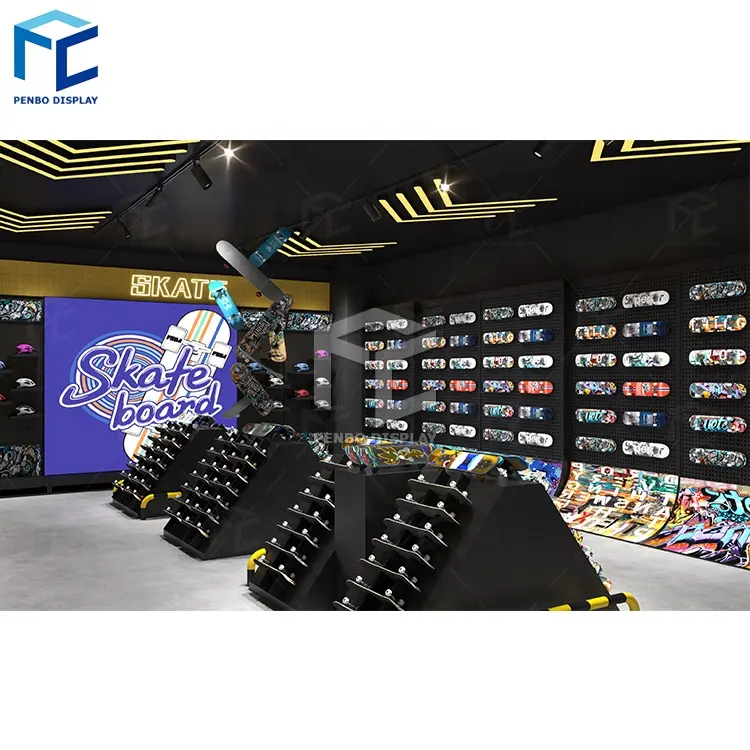 Retail Sportswear Store Equipment Industrial Sport Shop Interior Design Furniture Custom Basketball Suit Shop Fixtures