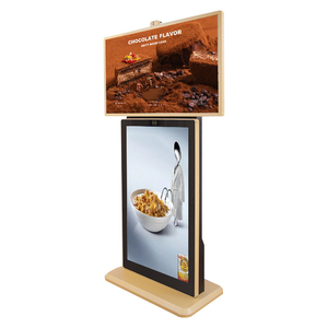 43&quot; Vertical Double Screen Touch Screen Split-screen Play Video <strong>Image</strong> Advertising Digital Signage Kiosk - Product Image 5